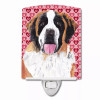 Hearts Love and Valentine's Day Dog Art Ceramic Night Light - S000213B001695P103331V000