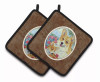 Dog Artwork Pair of Pot Holders - S000213B001695P069331V004