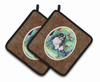 Dog Artwork Pair of Pot Holders - 7034PTHD