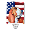 USA American Flag with Dog Ceramic Night Light - S000213B001695P102706V000