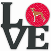 Dog Metal Wall Artwork LOVE - S000213B001695P013455V000