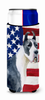 USA American Flag with Dog Ultra Hugger for slim cans - BB9643MUK