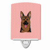 Checkerboard Design with Dog Ceramic Night Light - BB1211CNL