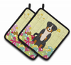 Easter Eggs Dog Pair of Pot Holders - S000213B001695P083192V009