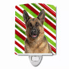 Candy Cane Holiday Christmas Dog Art Ceramic Night Light - KJ1173CNL