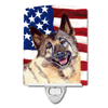 USA American Flag with Dog Ceramic Night Light - S000213B001695P102918V000