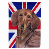 Dog with English Union Jack British Flag Garden Size Flag - S000213B001695P039163V000