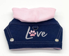 Denim Hoodie "Love" Harness Vest - S002299B002571P000046V003