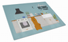 Kitchen Scene Dog Print Glass Cutting Board Large - S000213B001695P020200V006