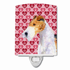 Hearts Love and Valentine's Day Dog Art Ceramic Night Light - SS4478CNL