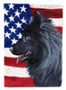 American Flag with Dog Artwork Flag Canvas House Size - CK6730CHF