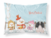 Merry Christmas Carolers Dog Fabric Standard Pillowcase - BB2436PILLOWCASE