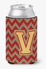 Monogram Letter Chevron Can or Bottle Hugger - CJ1048-VCC