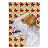 Fall Leaves with Dog Portrait Flag Garden Size - S000213B001695P120276V000