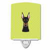 Checkerboard Design with Dog Ceramic Night Light - BB1307CNL
