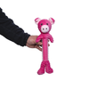 Corduroy Squeaking Pink Piggy Dog Toy with TPR Protrusions - HOM307 Corduroy Squeaking Pink Piggy Dog Toy with TPR Protrusions - HOM307