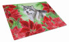 Poinsettas Dog Print Glass Cutting Board Large - CK1287LCB