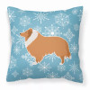 Winter Snowflake Dog Profile Art Fabric Decorative Pillow - S000213B001695P073342V000