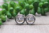 Dog Mama on Leopard Circle || Glass Stud Earrings || Hypoallergenic