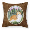 Portrait Artwork with Dog Brown Fabric Decorative Pillow - SS8321PW1414
