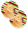 Dog Themed Holiday Christmas Cup Holder Car Coasters (Set of 2) - SS4545CARC