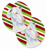 Dog Themed Holiday Christmas Cup Holder Car Coasters (Set of 2) - LH9221CARC