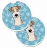 Dog Themed Holiday Christmas Cup Holder Car Coasters (Set of 2) - S000213B001695P076420V001