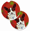 Dog Themed Holiday Christmas Cup Holder Car Coasters (Set of 2) - LH9333CARC