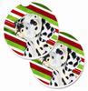 Dog Themed Holiday Christmas Cup Holder Car Coasters (Set of 2) - SS4561CARC