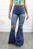 Knee Cut Bell Bottoms