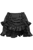 Black Brocade Ruched Bustle Skirt