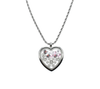 Snowflake Initial Heart Locket With High Grade Cubic Zirconia By Pink Box - PinkBox-6-000166