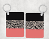 Leopard Print Color Block Keychain