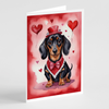Dachshund My Valentine Greeting Cards Pack of 8