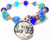 L;VE Cat's Eye Beaded Wrap Bracelet