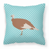 Blue Check Themed Fabric Decorative Pillow - S000213B001695P093284V000