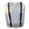 Police Leather Suspenders - 9180-1-XL