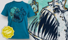 Blue/Anglerfish EPS Premium T-Shirt