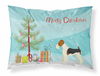 Fox Terrier Christmas Tree Fabric Standard Pillowcase
