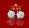 SIlver Earring 10K White Gold Finish Silver Stud Men's/ladies Earrings With Lab Created Diamonds