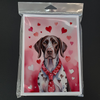 German Shorthaired Pointer My Valentine Greeting Cards Pack of 8