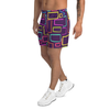 Multicoloured Box Print Men's Athletic Shorts - 5858742_9811