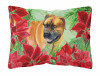 Poinsettas Dog Art Canvas Fabric Decorative Pillow - S000213B001695P112005V000