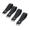 Leather D-Ring Loops for Suspender Attachment in Black (4 Piece Set)