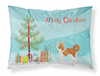 Nordic Spitz Christmas Tree Fabric Standard Pillowcase