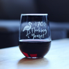 Flamingo 70 Stemless Wine Glass - 70th Anniversary Gifts