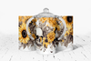 Skull and Sunflowers Insulated Kids Dual Lid Sippy Cup Tumbler
