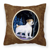 Starry Night Design with Dog Picture Fabric Decorative Pillow - S000213B001695P022845V000