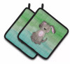 Animal Watercolor Pair of Pot Holders - S000213B001695P087470V006