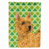 St. Patrick's Day Shamrock Dog Portrait Flag Garden Size - S000213B001695P120349V000